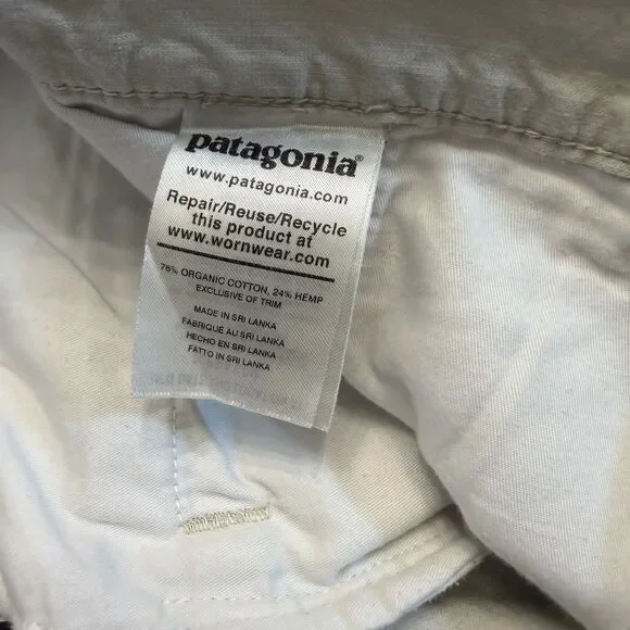 Patagonia Pants Mens 34x32 Khaki Organic Cotton Hemp Chino Casual 55540SP20 - Picture 4 of 10